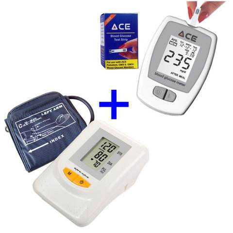 BP Monitor ACE Glucometer Combo Packs 2